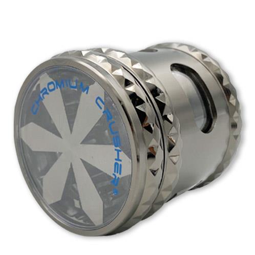 Chromium Crusher Herb Grinder With See Through Storage Area - 2.5