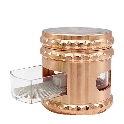 Chromium Crusher Herb Grinder With See Through Storage Area - 2.5