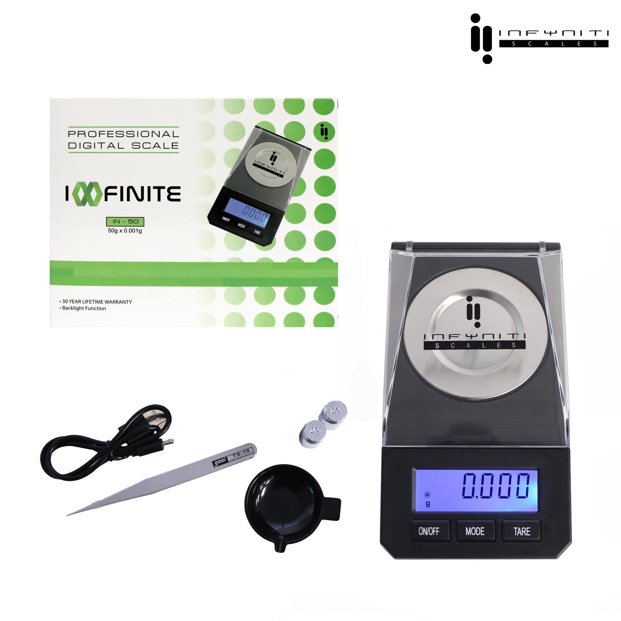 PROFESSIONAL DIGITAL SCALE INFINITE IN-50 50G X 0.001G